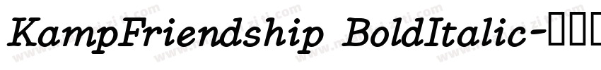 KampFriendship BoldItalic字体转换